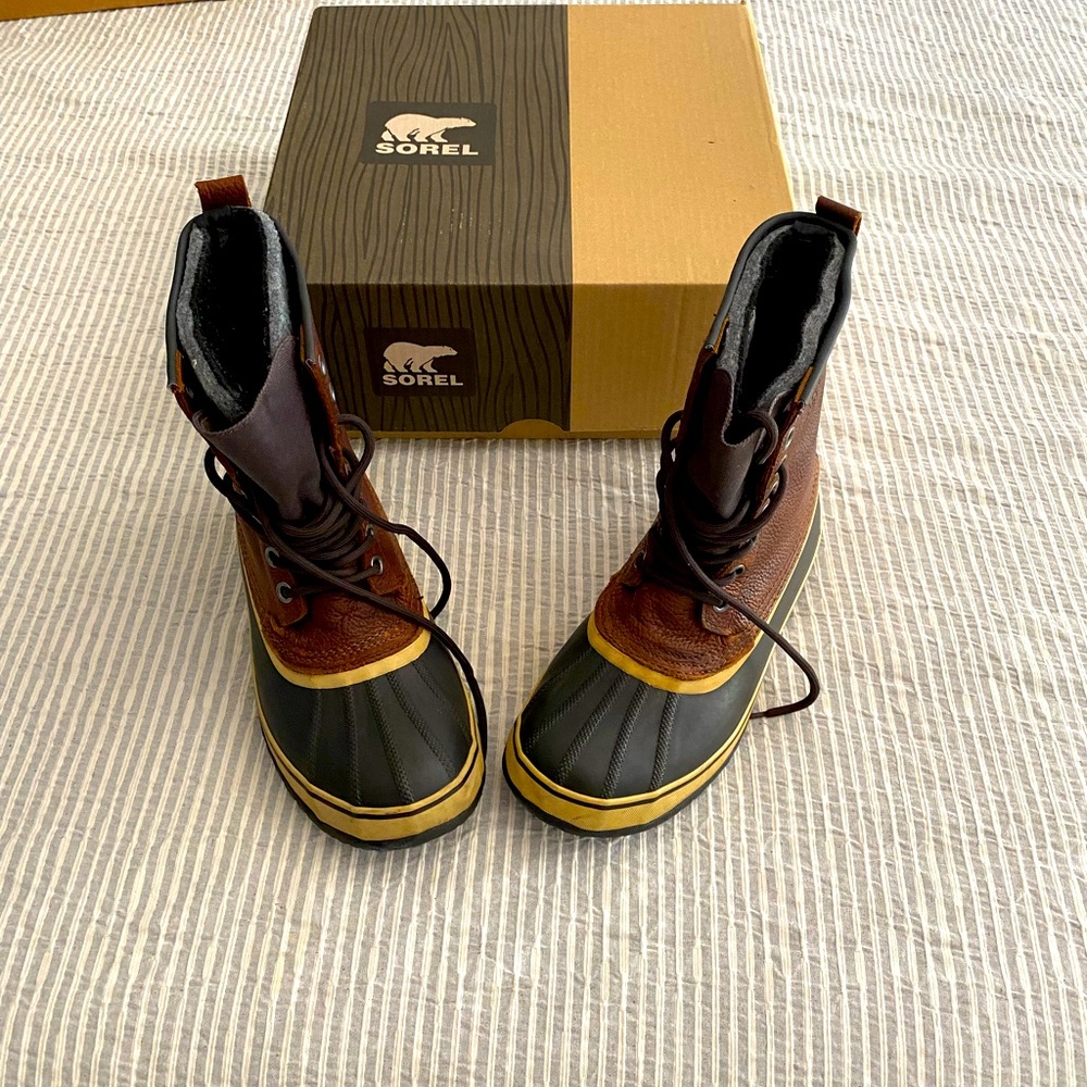 Sorel Mens Leather Boots Size 9